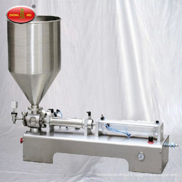 Type horizontal et machine de remplissage manuelle pneumatique de crème de trou de décharge simple
